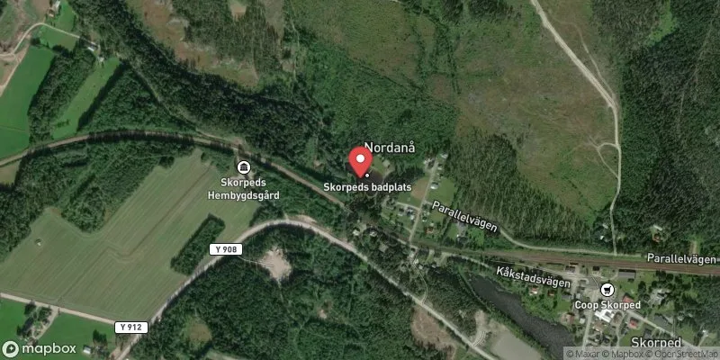 Satellitbild över Skorpedsbadet i Örnsköldsvik