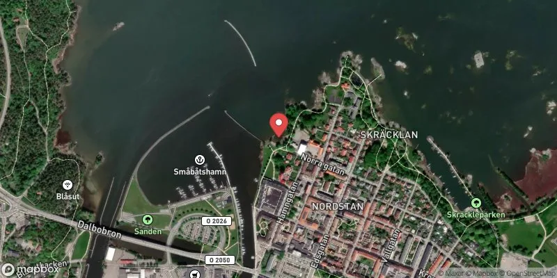 Satellitbild över Skräcklan Barnbadet i Vänersborg