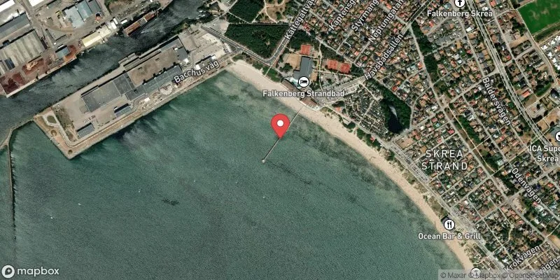 Satellitbild över Skrea N, Bryggan/ Bacchus i Falkenberg