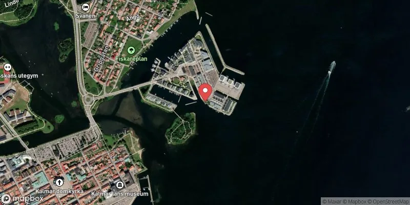 Satellitbild över Slipkajen i Kalmar
