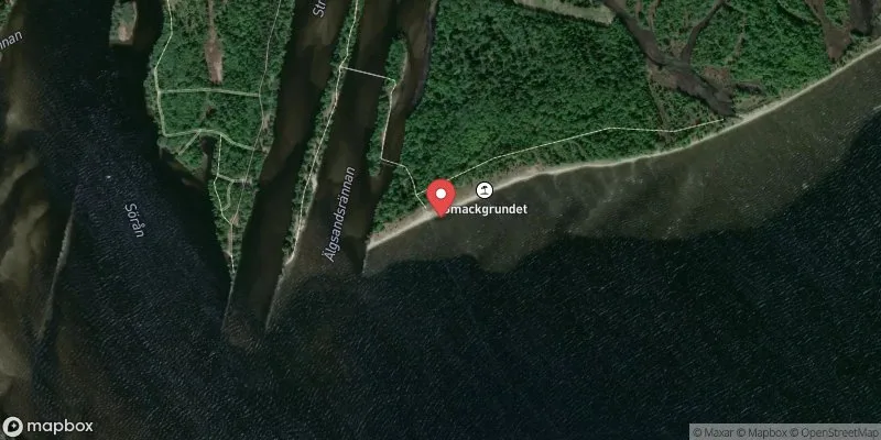 Satellitbild över Smackgrundet i Timrå
