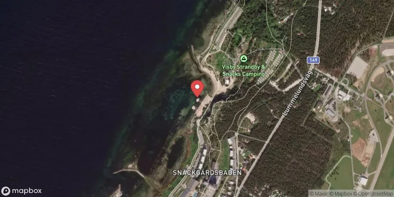 Satellitbild över Snäckviken i Gotland