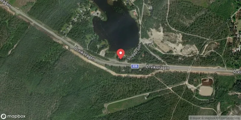 Satellitbild över Snippersjöns bad, Gerdal i Örnsköldsvik
