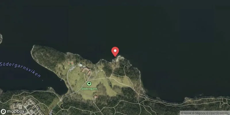 Satellitbild över Södergarn i Lidingö
