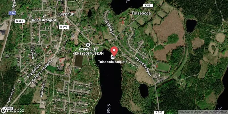 Satellitbild över Södersjön i Olofström