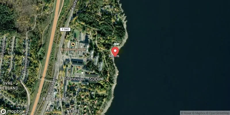 Satellitbild över Sodom Njurunda i Sundsvall