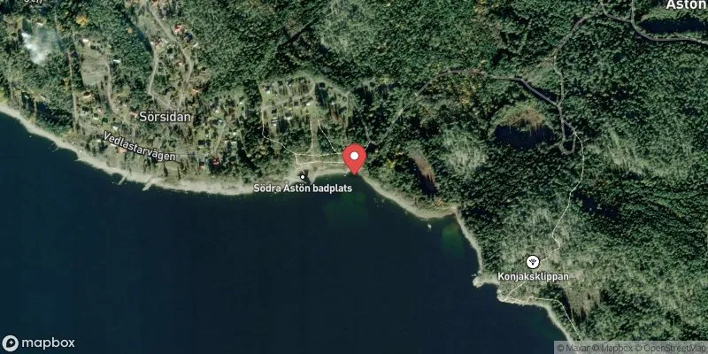 Satellitbild över Södra Åstön i Timrå