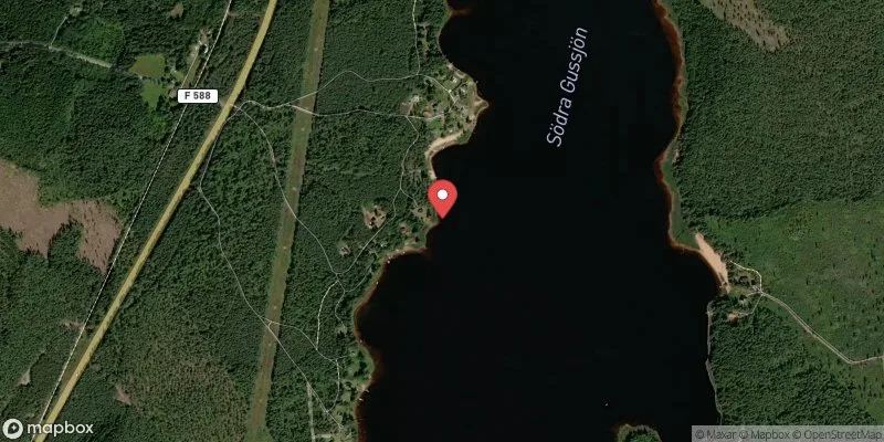 Satellitbild över Södra Gussjön i Gislaved