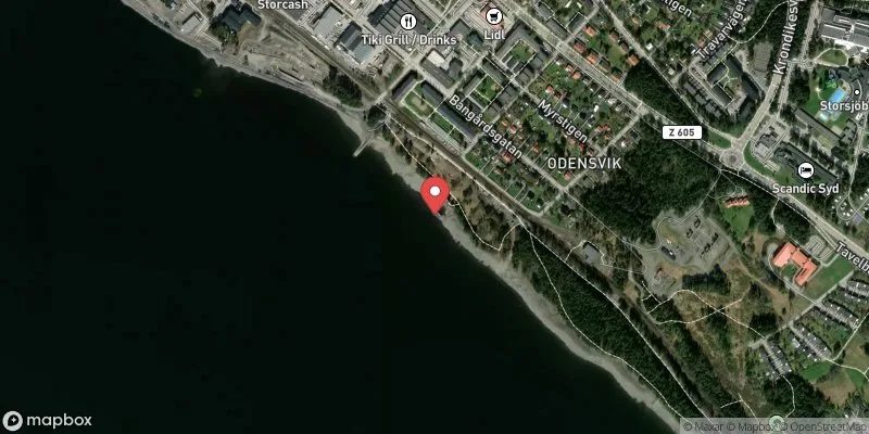 Satellitbild över Södra Minnesgärde i Östersund