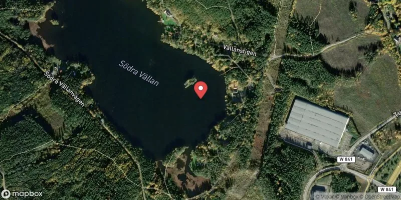Satellitbild över Södra Vällan i Falun