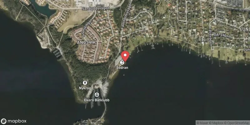 Satellitbild över Södran i Ekerö
