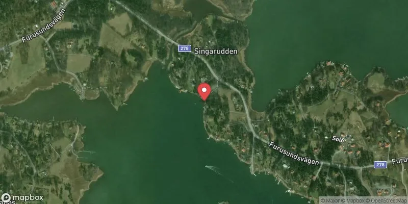 Satellitbild över Solöbadet i Norrtälje