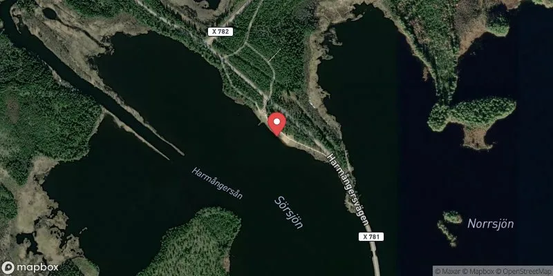 Satellitbild över Sörsjön, Strömsbruk i Nordanstig