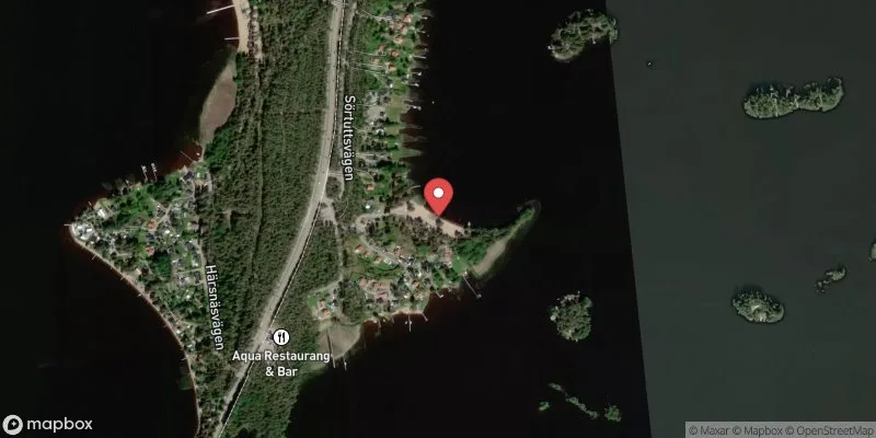 Satellitbild över Sörtuttsbadet i Sandviken