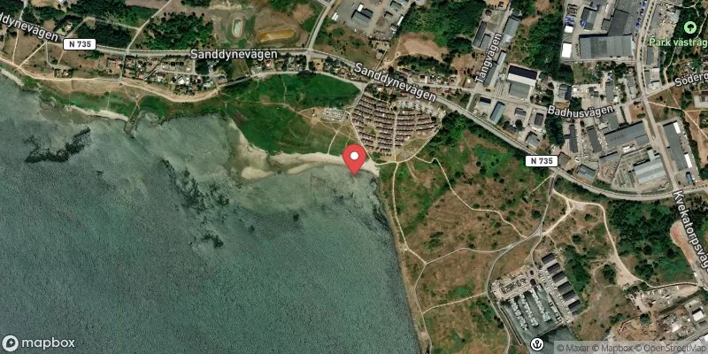 Satellitbild över Stafsinge S stranden i Falkenberg