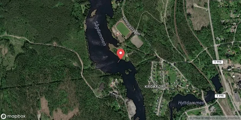 Satellitbild över Ställdalen, Sågdammen i Ljusnarsberg