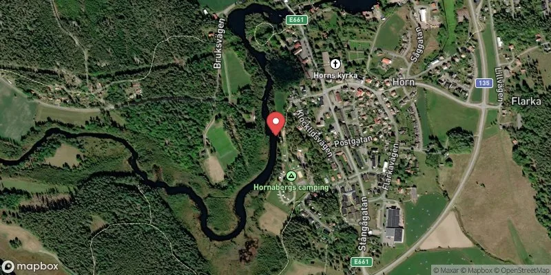 Satellitbild över Stångån, Hornåberg i Kinda