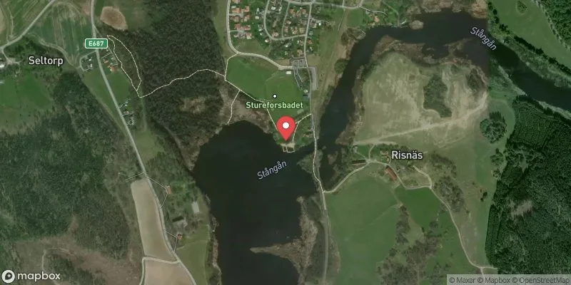 Satellitbild över Stångån Sturefors i Linköping
