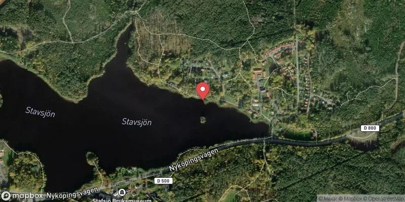 Satellitbild över Stavsjön, Stavsjöbadet i Nyköping