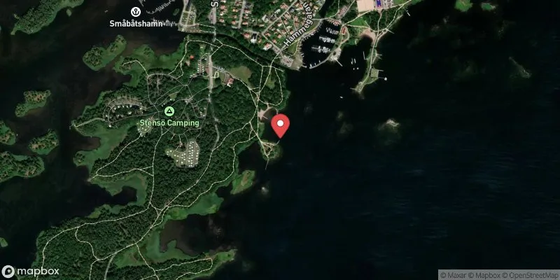 Satellitbild över Stensö Flundran i Kalmar