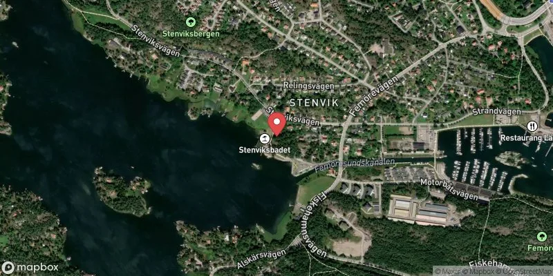 Satellitbild över Stenvik i Oxelösund