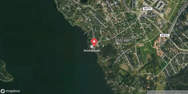Satellitbild över Stockby i Ekerö