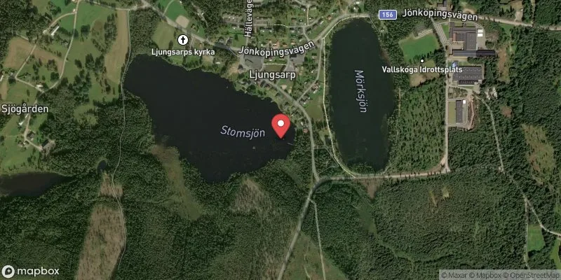 Satellitbild över Stomsjön i Tranemo