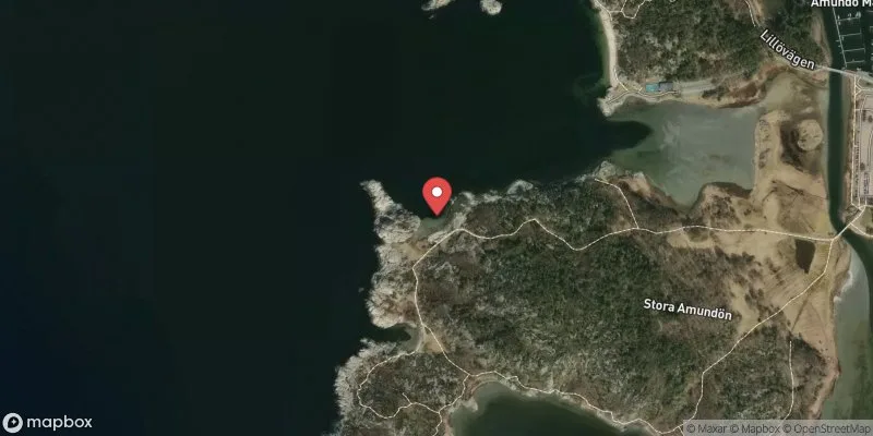 Satellitbild över Stora Amundön i Göteborg