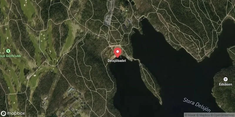 Satellitbild över Stora Delsjön i Göteborg