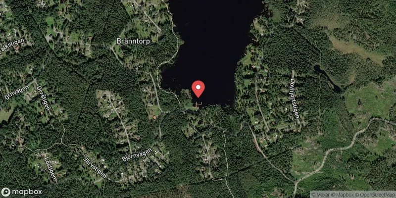 Satellitbild över Stora Gryten, Bränntorp i Finspång