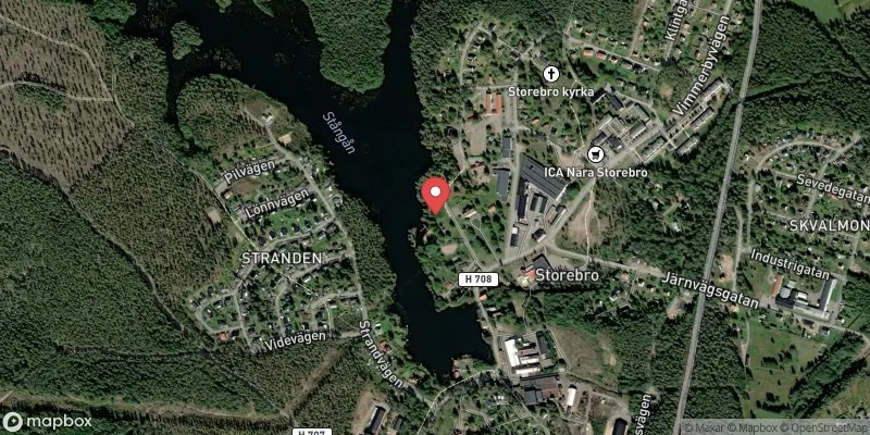 Satellitbild över Storebro, Dammen i Vimmerby