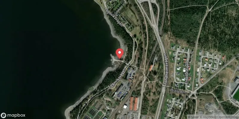 Satellitbild över Storsjön, Göviken i Östersund
