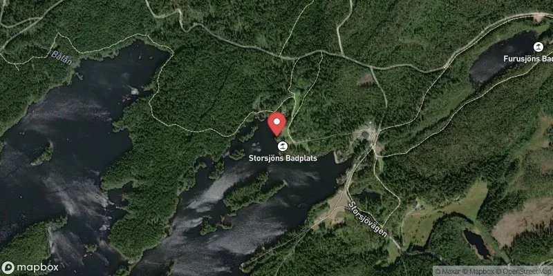 Satellitbild över Storsjöns badplats, Viskafos i Borås