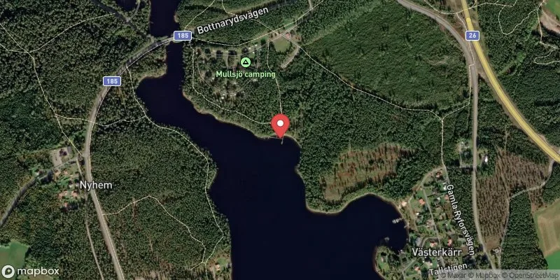Satellitbild över Stråken, Mullsjö Camping i Mullsjö