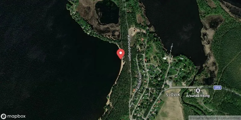 Satellitbild över Strandbaden II simskola i Sandviken