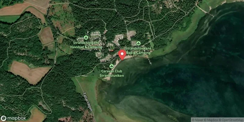 Satellitbild över Strandstugeviken i Nyköping