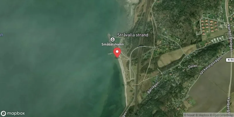 Satellitbild över Stråvalla i Varberg