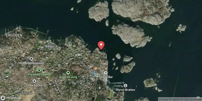 Satellitbild över Styrsö Bratten i Göteborg