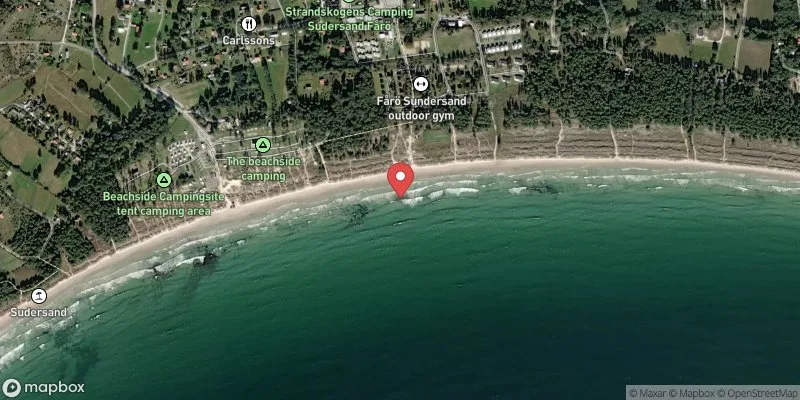 Satellitbild över Sudersand i Gotland
