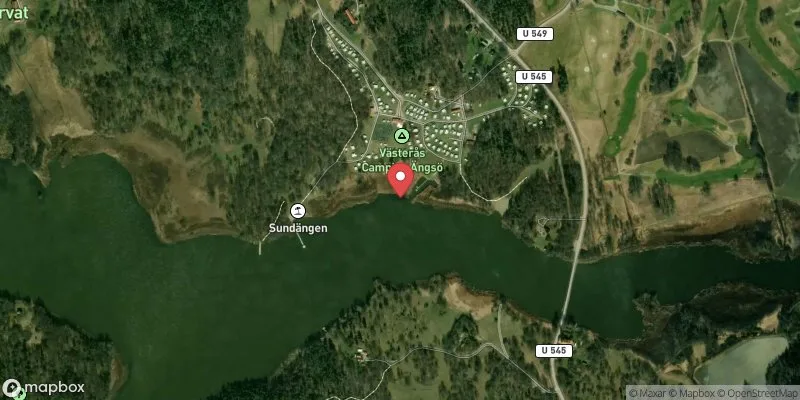 Satellitbild över Sundängen i Västerås
