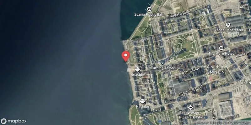 Satellitbild över Sundspromenaden i Malmö