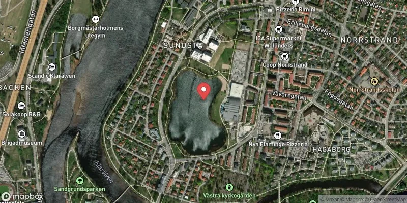 Satellitbild över Sundstatjärn i Karlstad