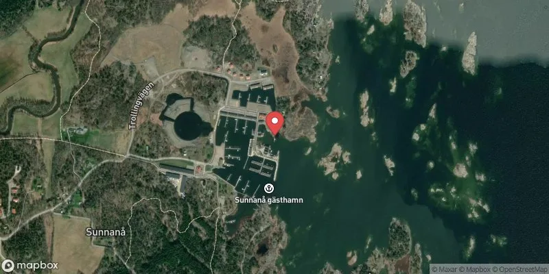 Satellitbild över Sunnanå Hamn i Mellerud