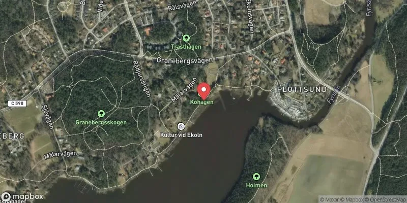 Satellitbild över Sunnerstabadet i Uppsala