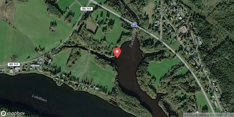 Satellitbild över Svartlå i Boden