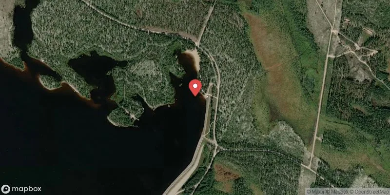 Satellitbild över Svegssjön, dammen i Härjedalen