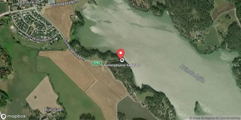 Satellitbild över Svinstadsjön i Linköping