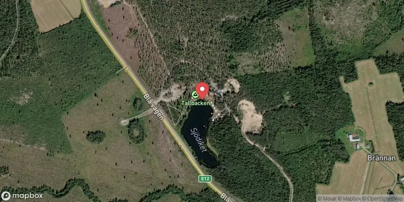 Satellitbild över Tallbackens stugby i Vännäs