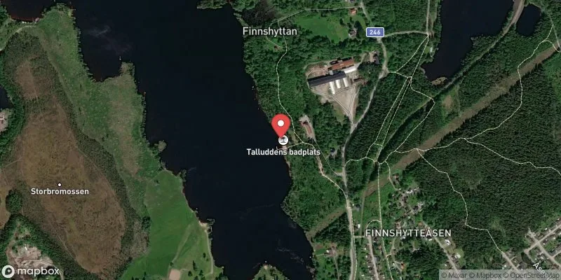 Satellitbild över Talludden i Filipstad