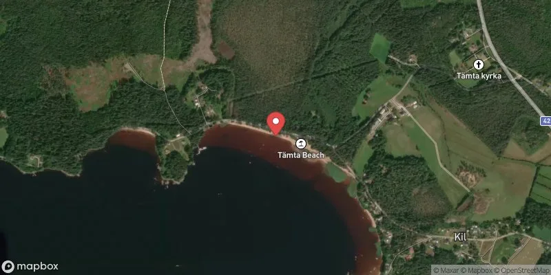 Satellitbild över Tämta badplats, Säven i Borås